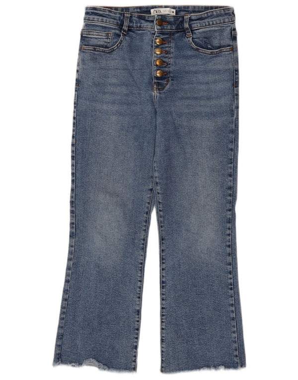 Zara Jeans Bootcut Femme EU 38 Small W28 L25 Bleu Coton