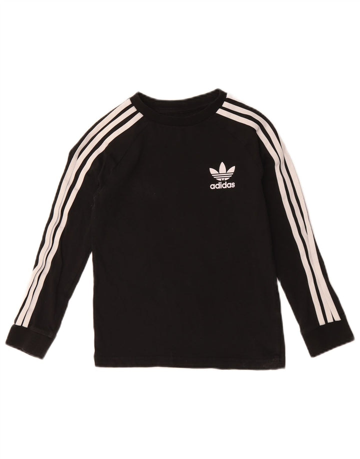 Adidas Top Garçon Manches Longues 7-8 ans Noir Coton