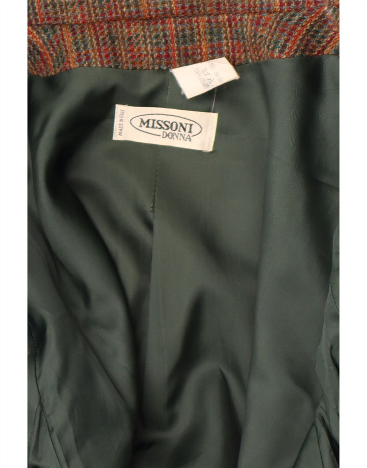 Missoni Veste Blazer Femme UK 12 Medium Multicolore Rayé Classique