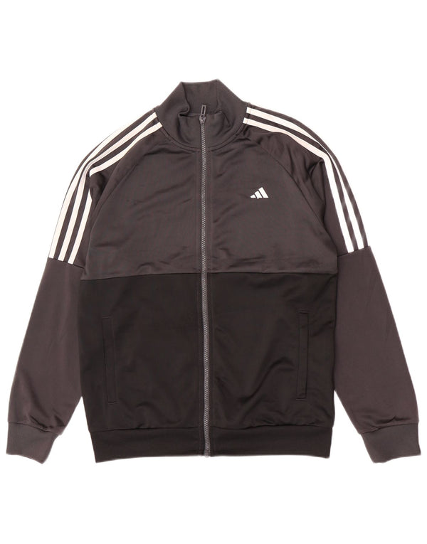 Adidas Veste de Survêtement Garçon 13-14 Ans Gris Colorblock Polyester