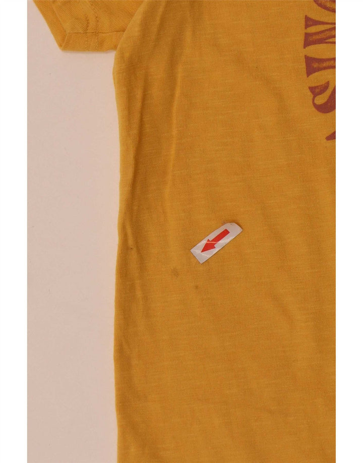 Fat Face T-Shirt Graphique Homme Petit Jaune Coton