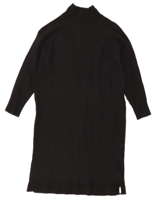 Massimo Dutti Robe pull à manches 3/4 pour femme UK 10 Petite laine bleu marine