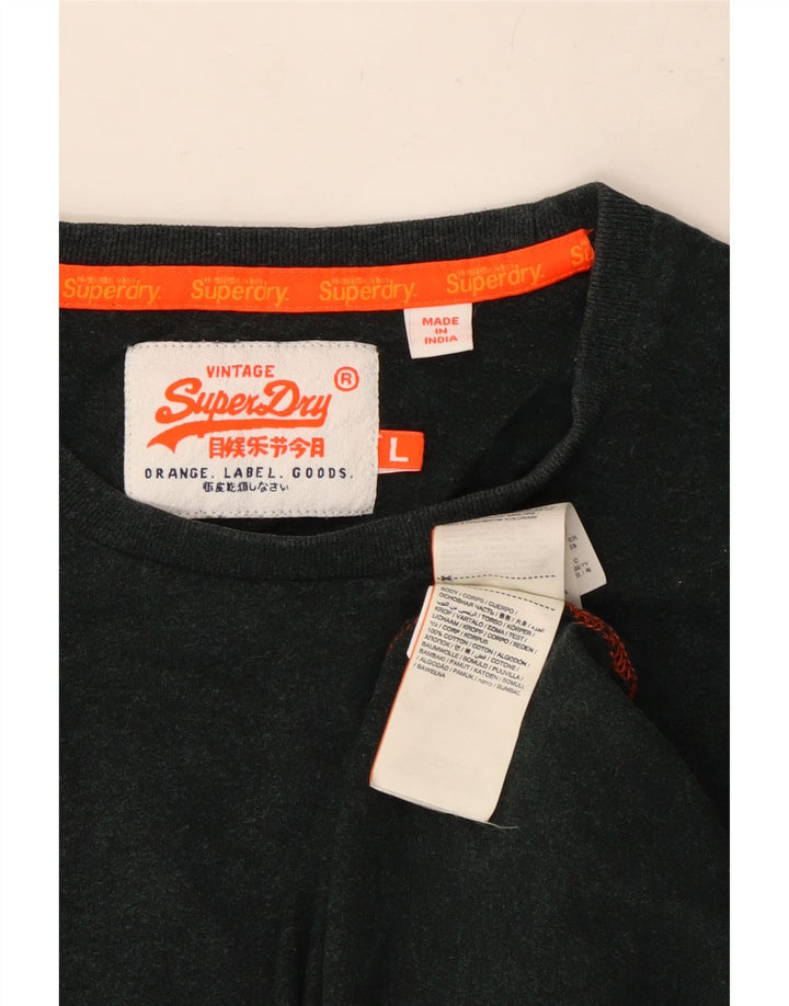 Superdry T-Shirt Homme Haut Large Noir Coton