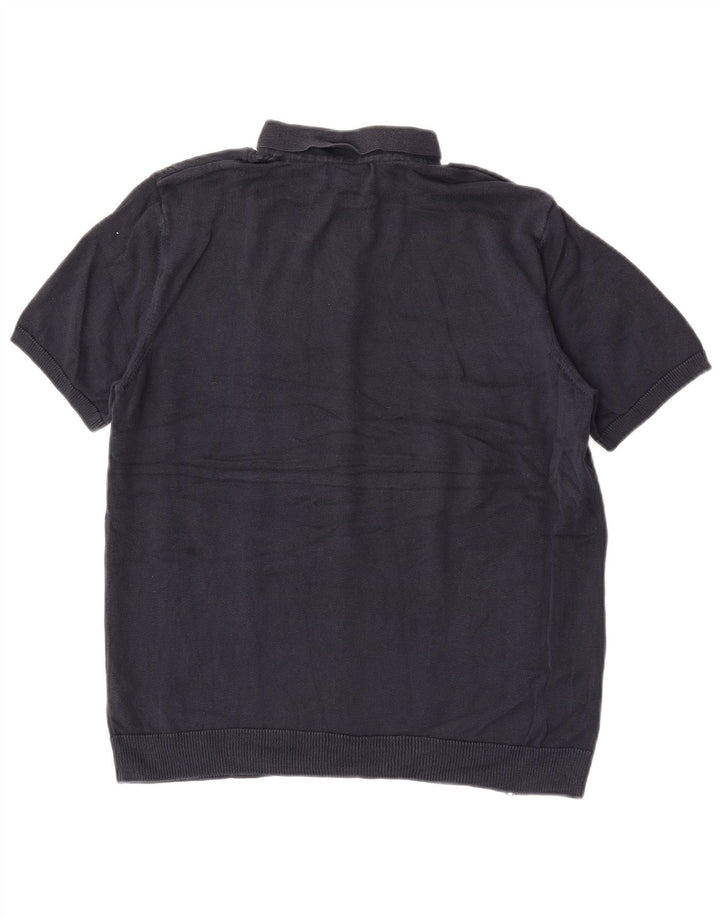 Marks & Spencer Pull à Col Polo Autograph Homme Bleu Marine Moyen