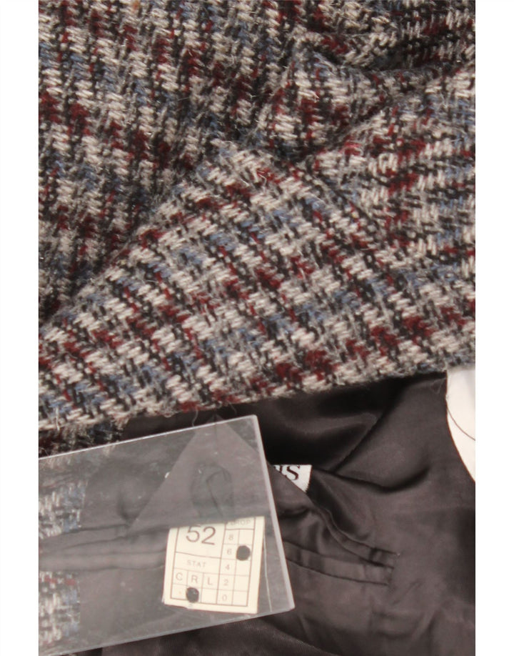 VINTAGE Mens 2 Button Blazer Jacket IT 52 XL Grey Check Vintage Vintage and Second-Hand Vintage from Messina Hembry 