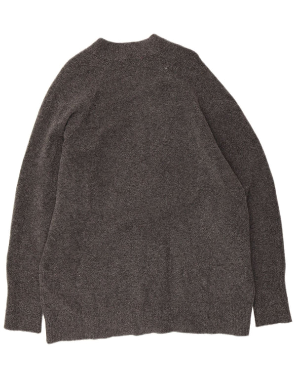 Zara Cardigan surdimensionné pour femme UK 10 Petit nylon gris