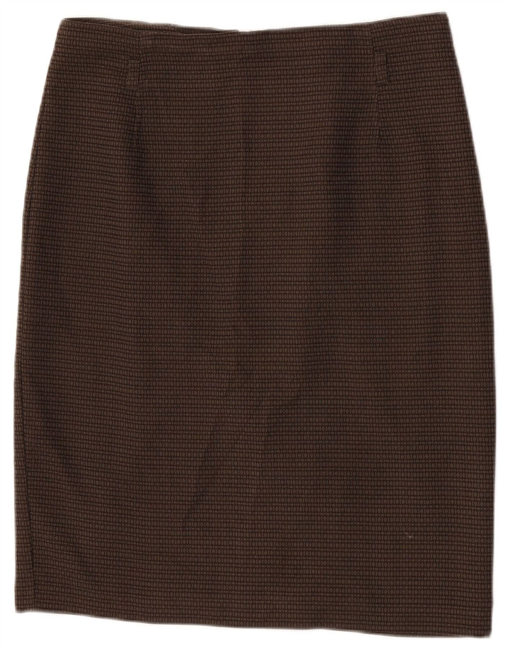 Marks & Spencer Jupe crayon femme W32 grand marron géométrique polyester