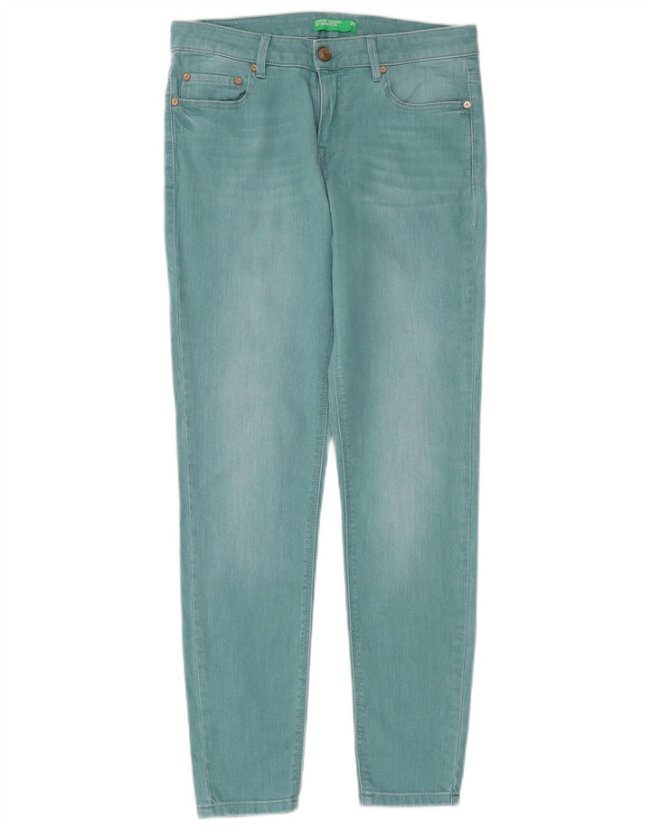 BENETTON Jean Skinny Femme W29 L28 Turquoise Coton