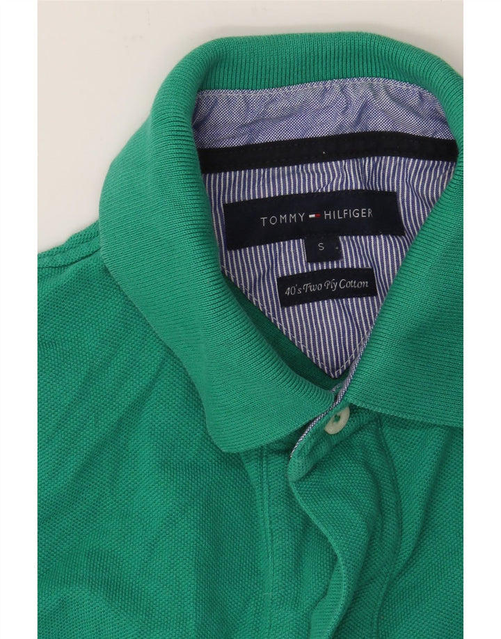 TOMMY HILFIGER Mens Polo Shirt Small Green Cotton Vintage Tommy Hilfiger and Second-Hand Tommy Hilfiger from Messina Hembry 
