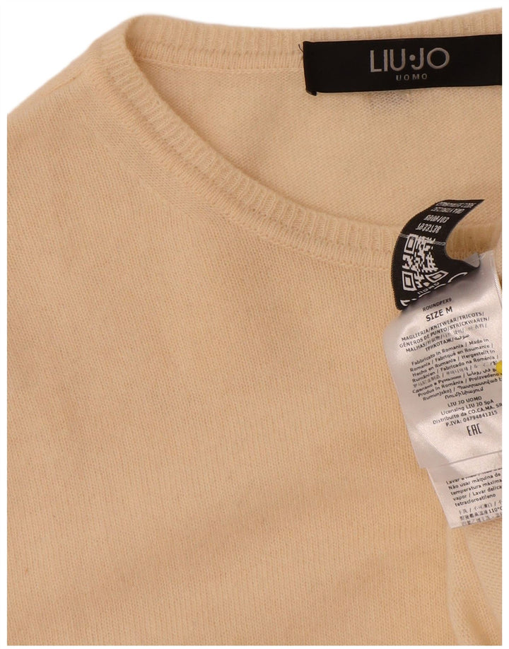 Liu Jo Pull Col Rond Laine Vierge Beige Moyen Homme