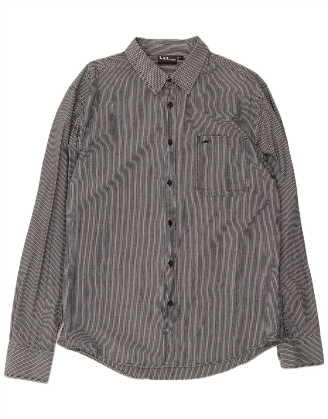 Lee Chemise Homme XL Gris Rayure Coton