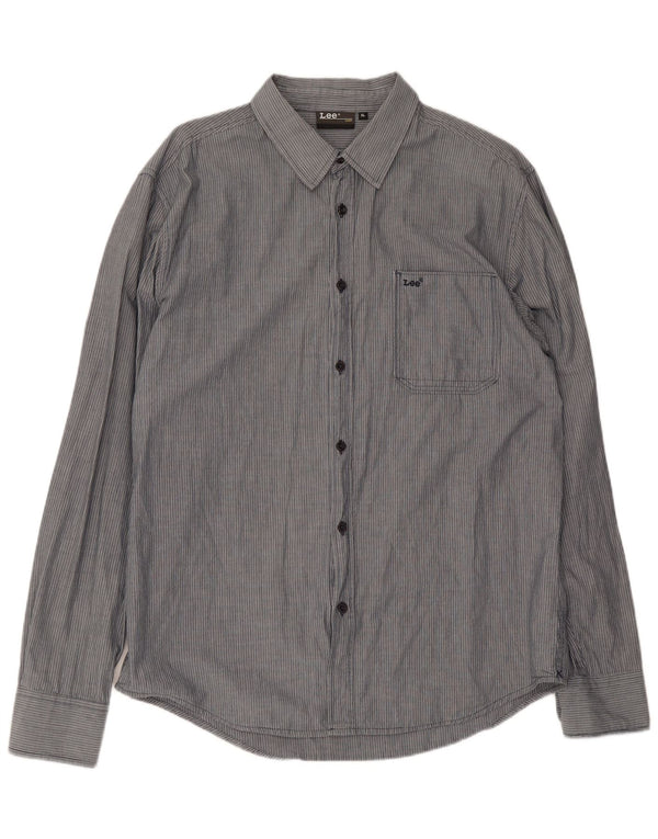 Lee Chemise Homme XL Gris Rayure Coton