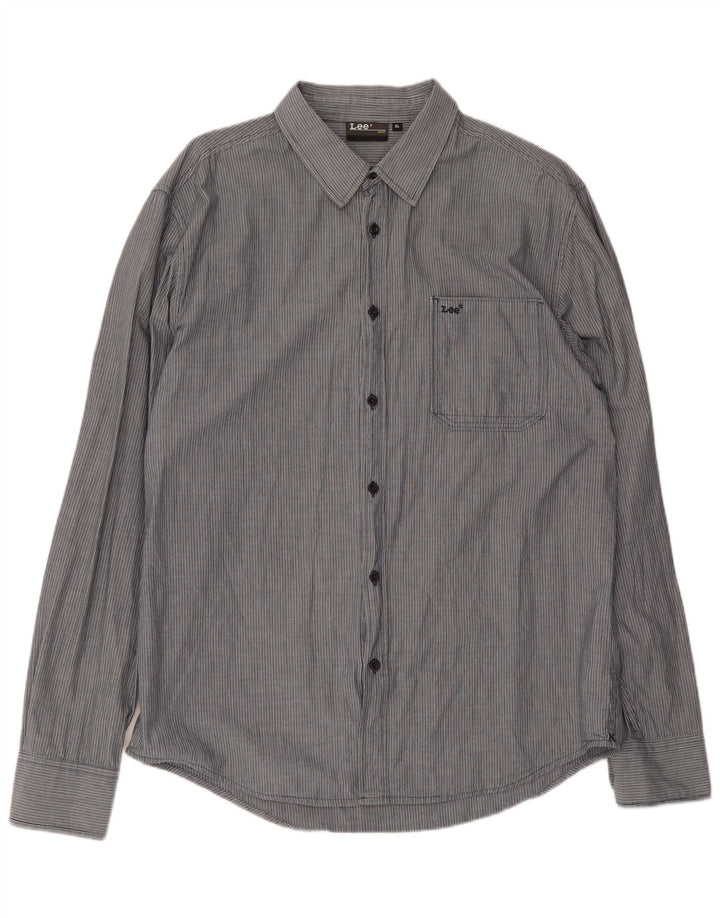 Lee Chemise Homme XL Gris Rayure Coton