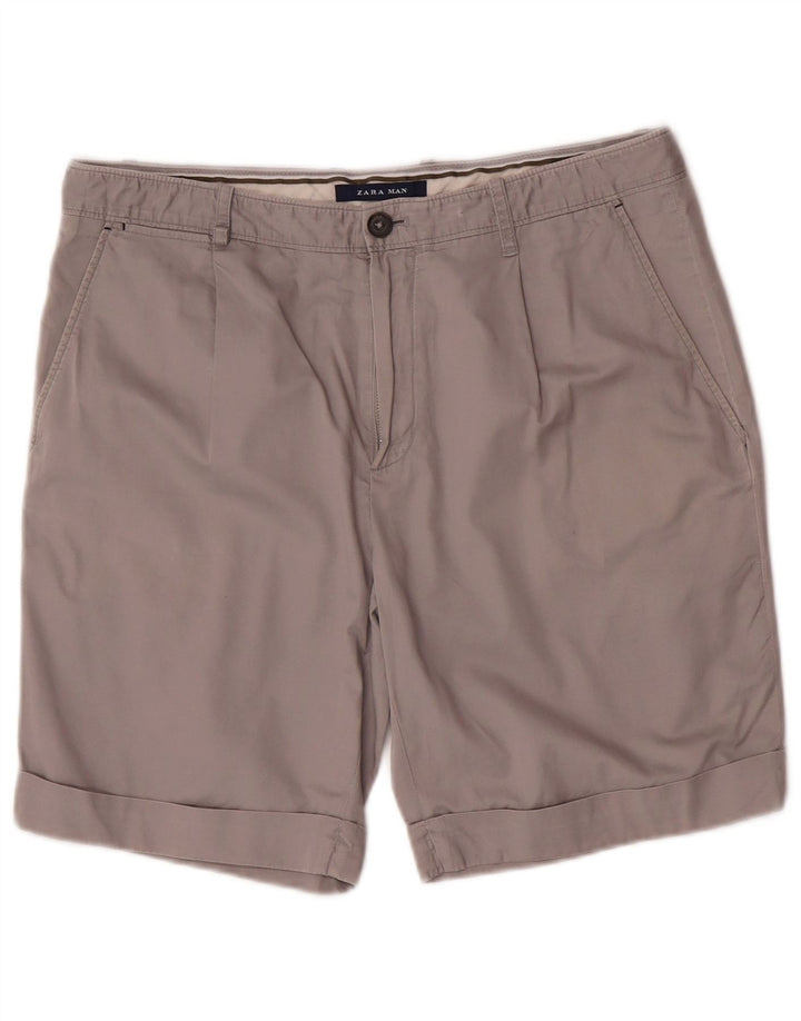 Zara Short chino Pegged pour homme EU 42 Large W32 Gris