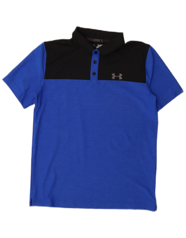 Under Armour Polo Heat Gear Garçon 13-14 ans XL Bleu Colorblock