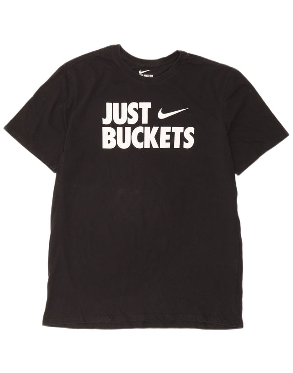 Nike Hommes Dri Fit Graphic T-Shirt Top XL Noir Coton