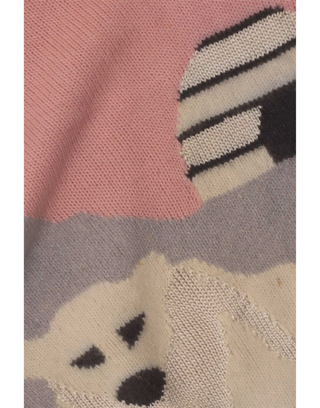 Silvy Pull graphique à col rond pour femme IT 44 Rose moyen Colourblock
