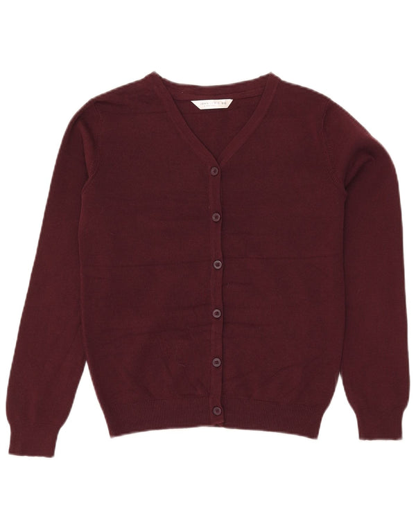 John Lewis Cardigan Pull Fille 9-10 Ans Coton Bordeaux