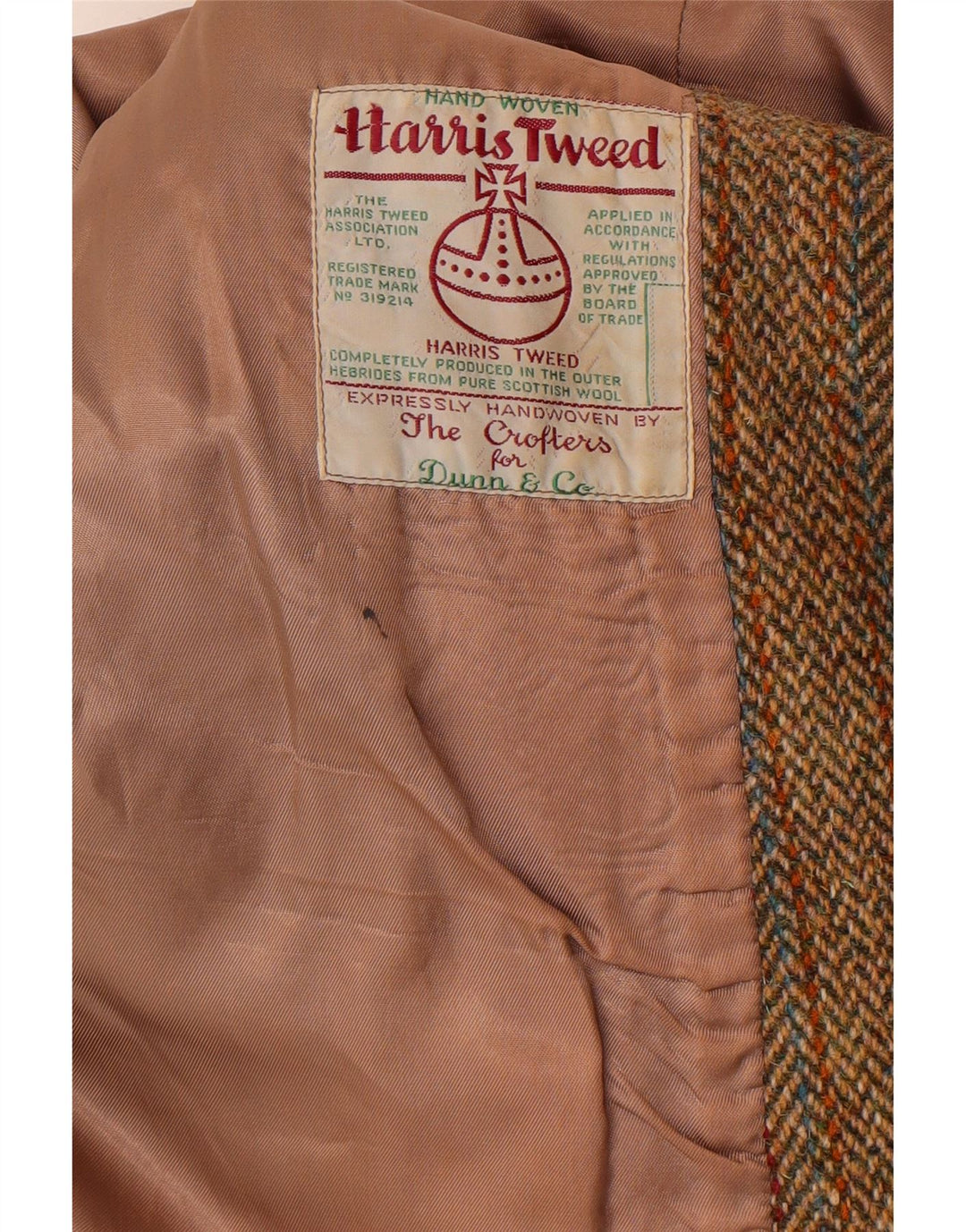 Harris Tweed Veste blazer à 3 boutons pour homme UK 38 Vert moyen à chevrons