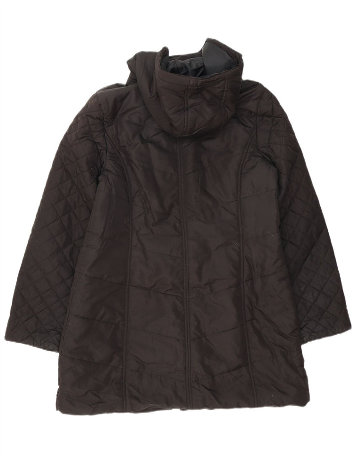 M&Co Manteau coupe-vent à capuche pour femme UK 14 Medium Noir Polyester