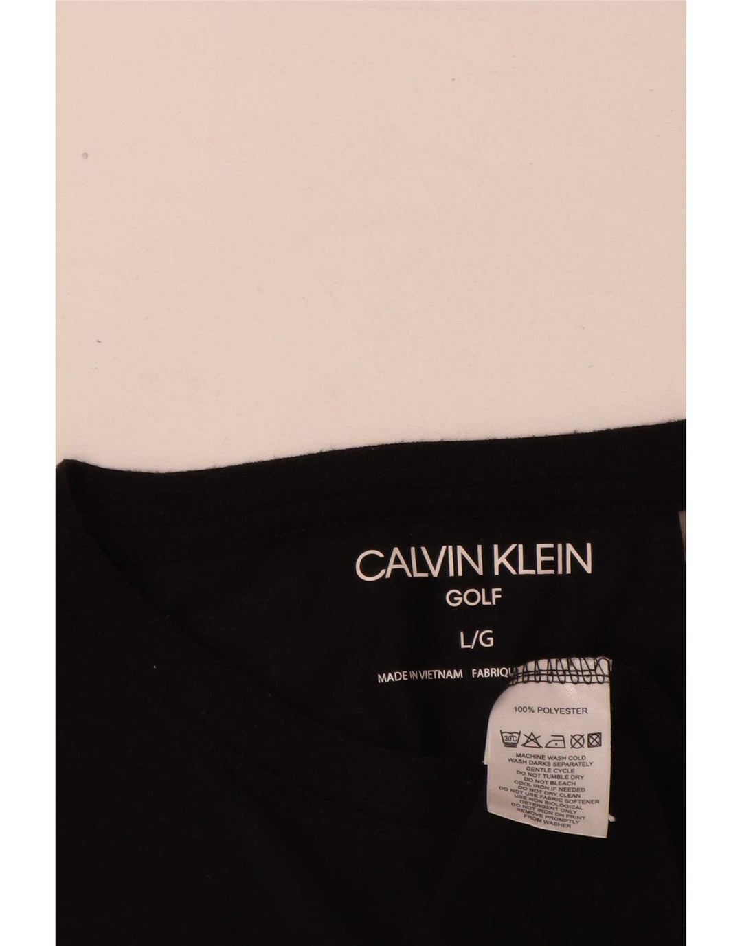 Calvin Klein T-shirt de golf pour homme en polyester noir Taille L