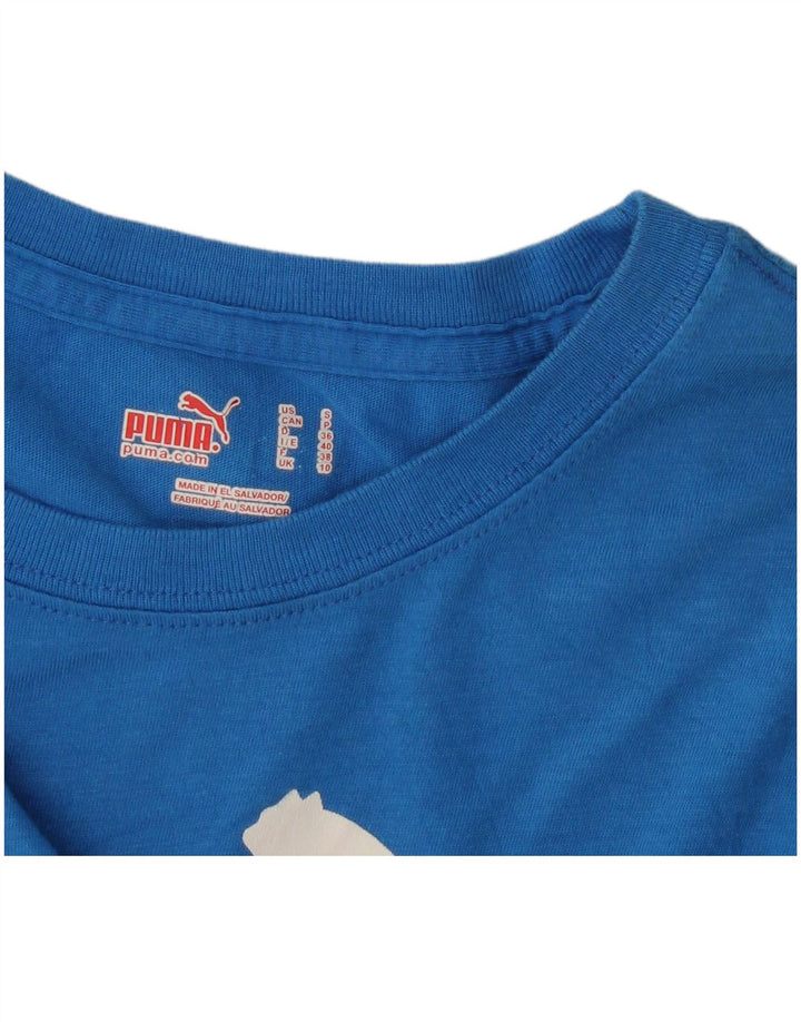 PUMA T-shirt graphique pour femme UK 10 Small Bleu