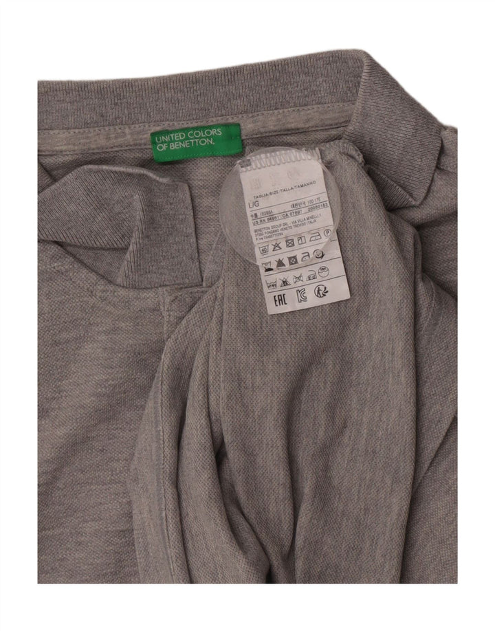 Benetton Polo Homme Large Gris Coton