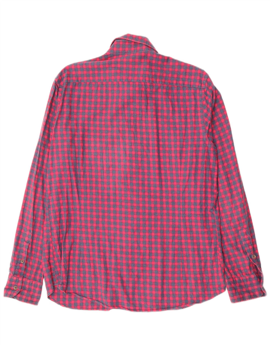 MASSIMO DUTTI Chemise Flanelle Homme Grand Coton Vichy Rouge