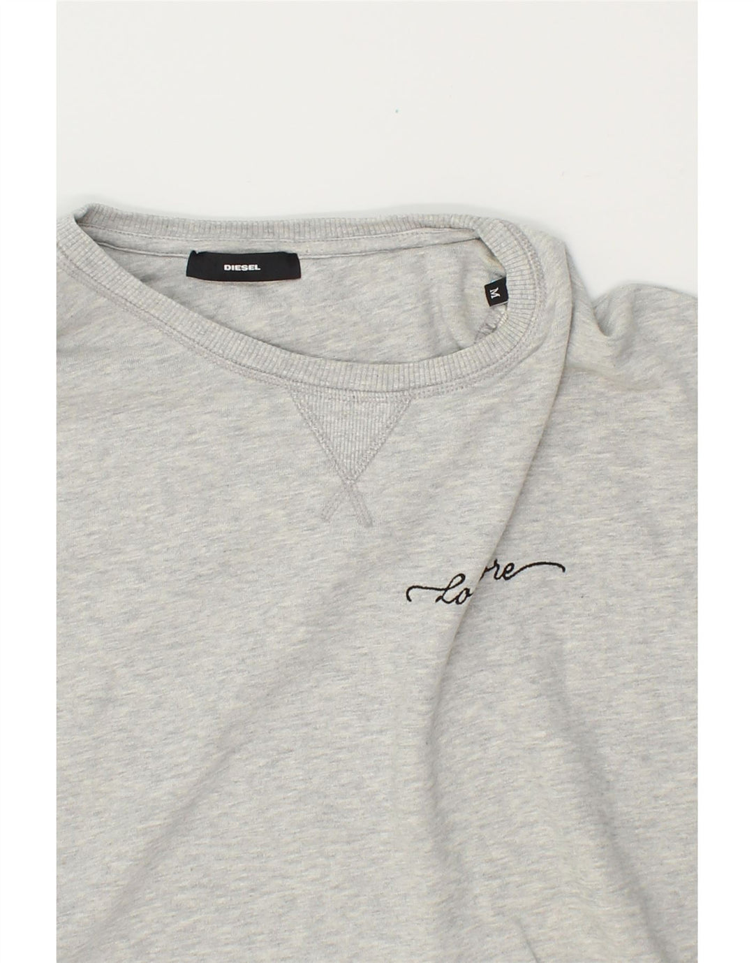 DIESEL Womens Oversized Top 3/4 Sleeve UK 14 Medium Grey Cotton Vintage Diesel and Second-Hand Diesel from Messina Hembry 