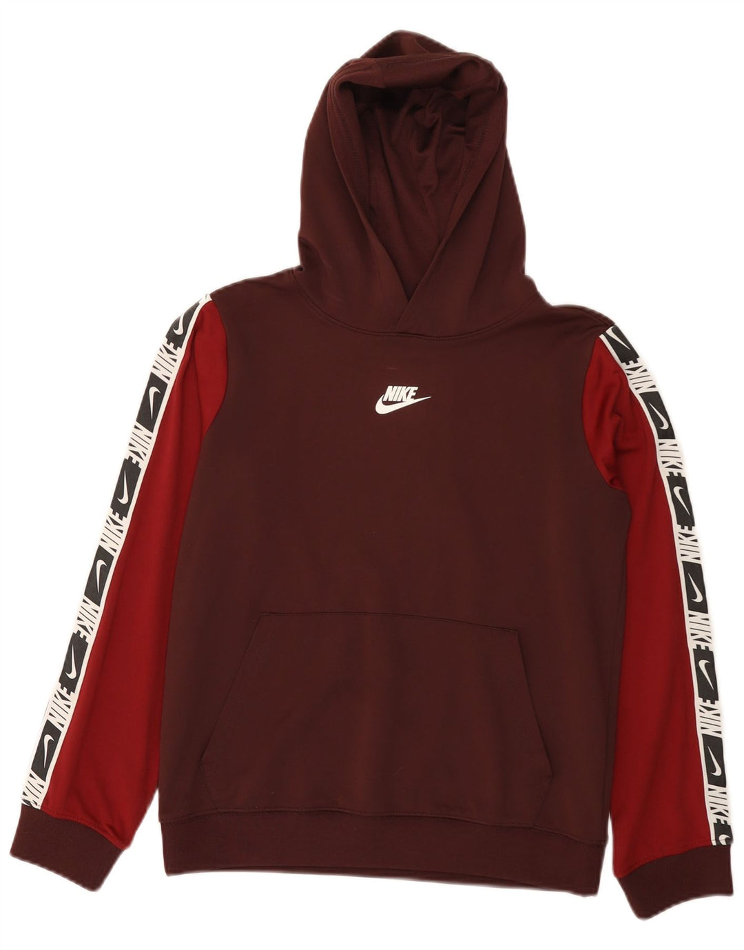 NIKE Pull à capuche graphique pour garçon 12-13 ans Large Bordeaux Colourblock