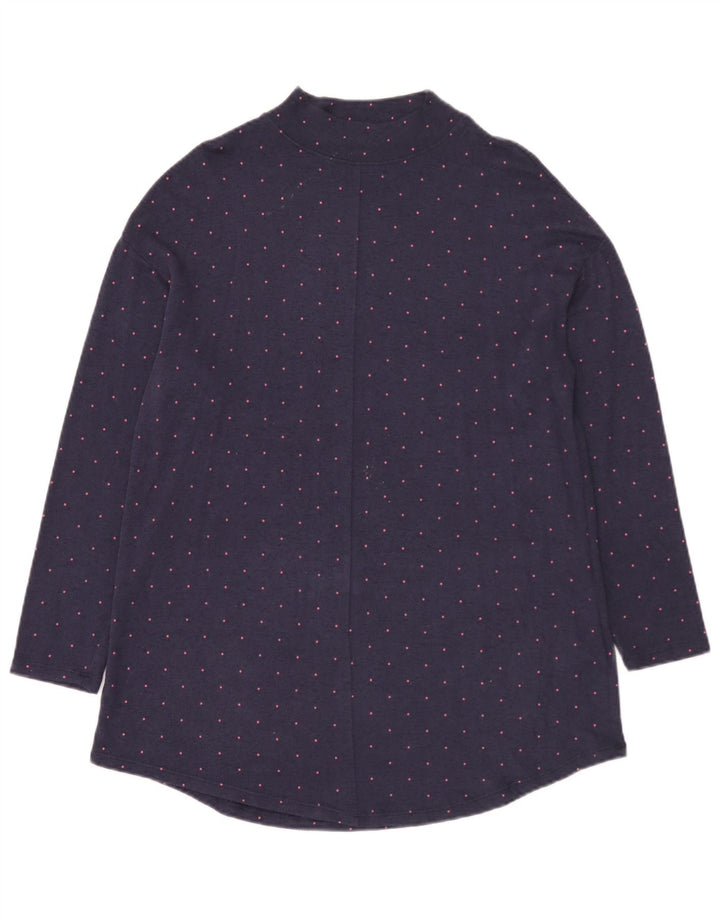 Marks & Spencer Haut à manches longues pour femme UK 14 Large Bleu marine à pois