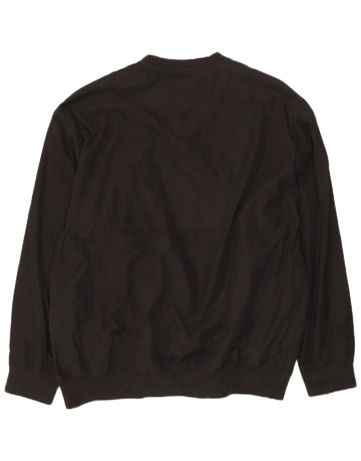 EDDIE BAUER Haut ample à manches longues pour homme en polyester noir