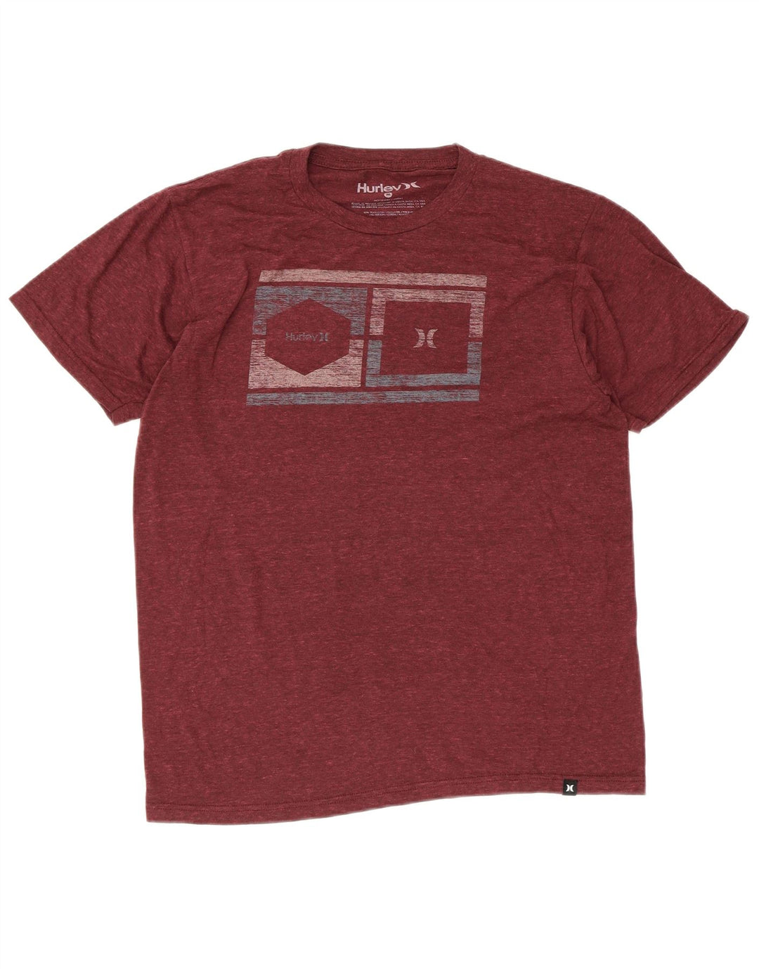 Hurley T-Shirt Graphique Homme Marron Moyen Polyester
