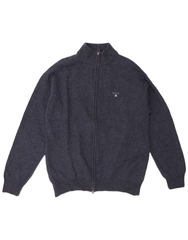 Gant Cardigan Pull XL Bleu Marine Laine d'Agneau Homme
