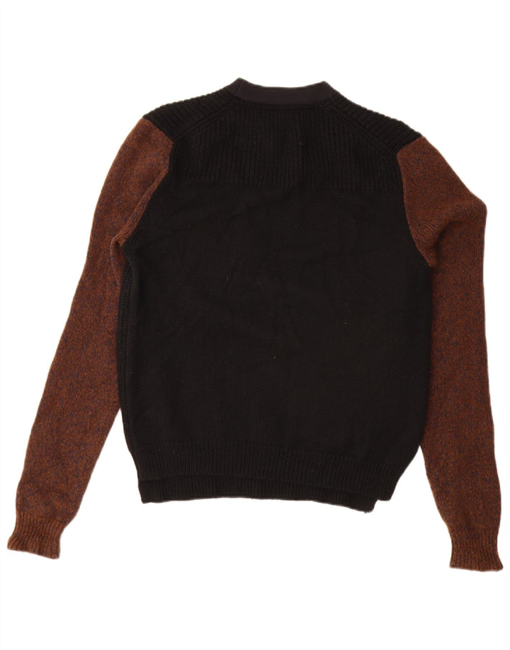 Kenzo Pull à col rond en laine color block noir moyen |