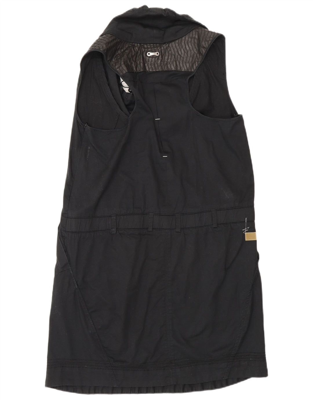 G-Star Robe basique sans manches pour femme UK 12 Coton noir moyen