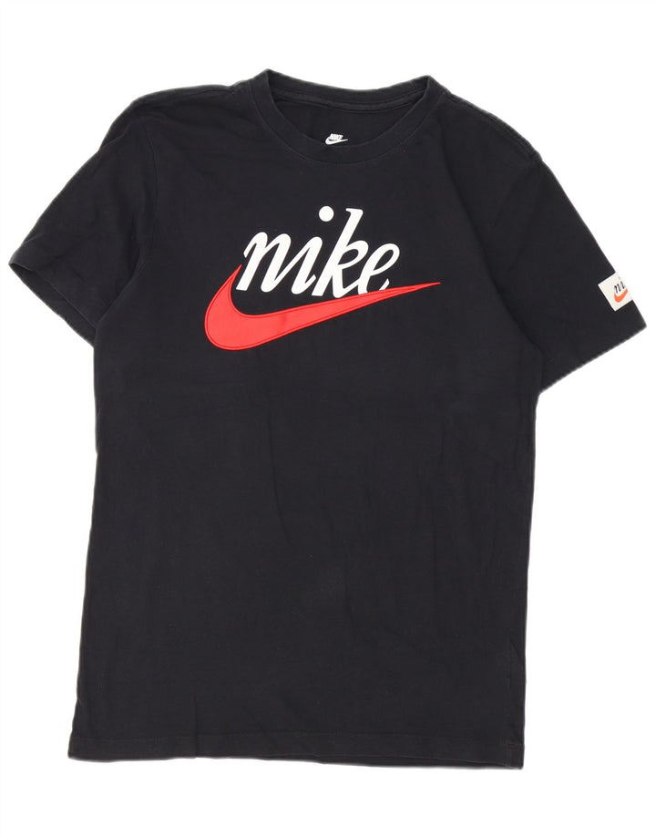 Nike T-shirt graphique pour homme en coton noir Taille S