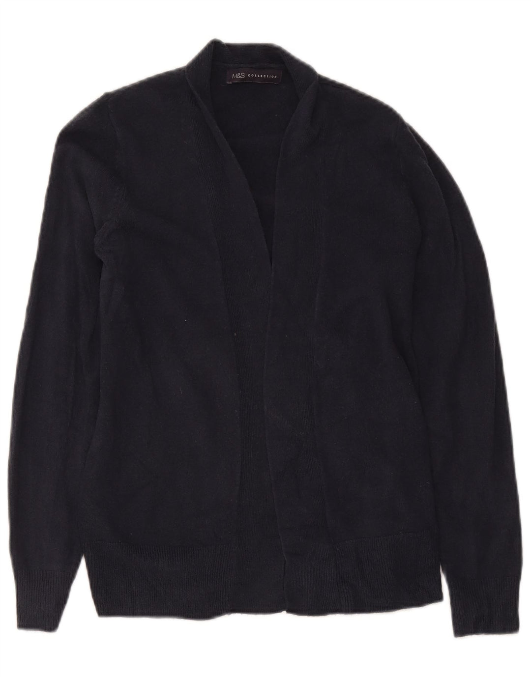 Marks & Spencer Pull Cardigan Ouvert pour Femme Petit Acrylique Bleu Marine