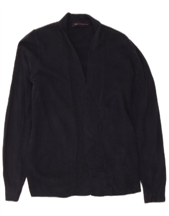 Marks & Spencer Pull Cardigan Ouvert pour Femme Petit Acrylique Bleu Marine