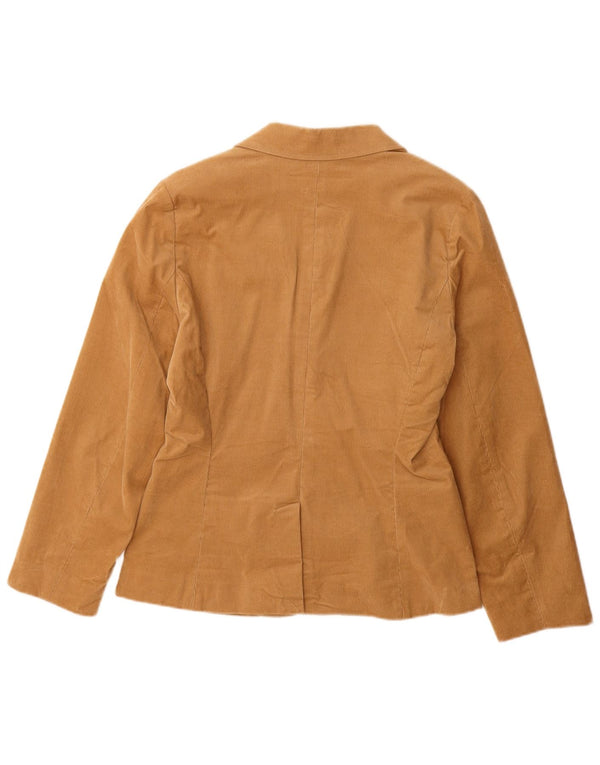 Tommy Hilfiger Veste blazer en velours côtelé à 3 boutons pour femme US 10 Large Beige