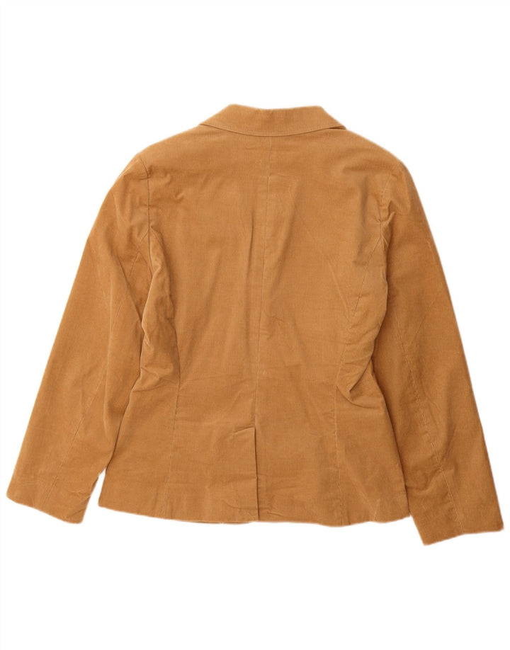 Tommy Hilfiger Veste blazer en velours côtelé à 3 boutons pour femme US 10 Large Beige