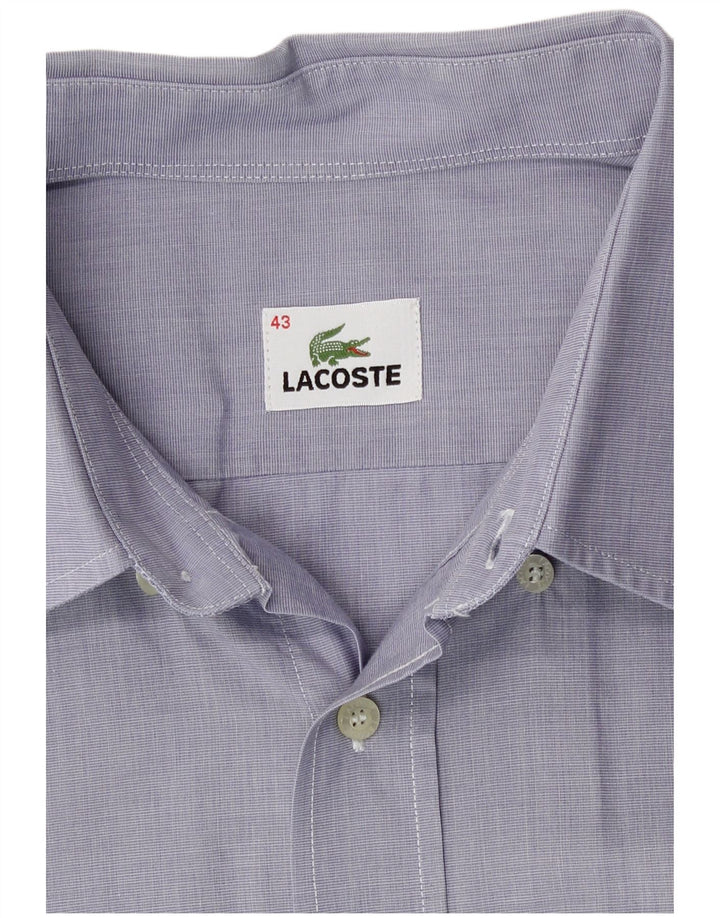 Lacoste Chemise à manches courtes homme taille 43 grand coton bleu