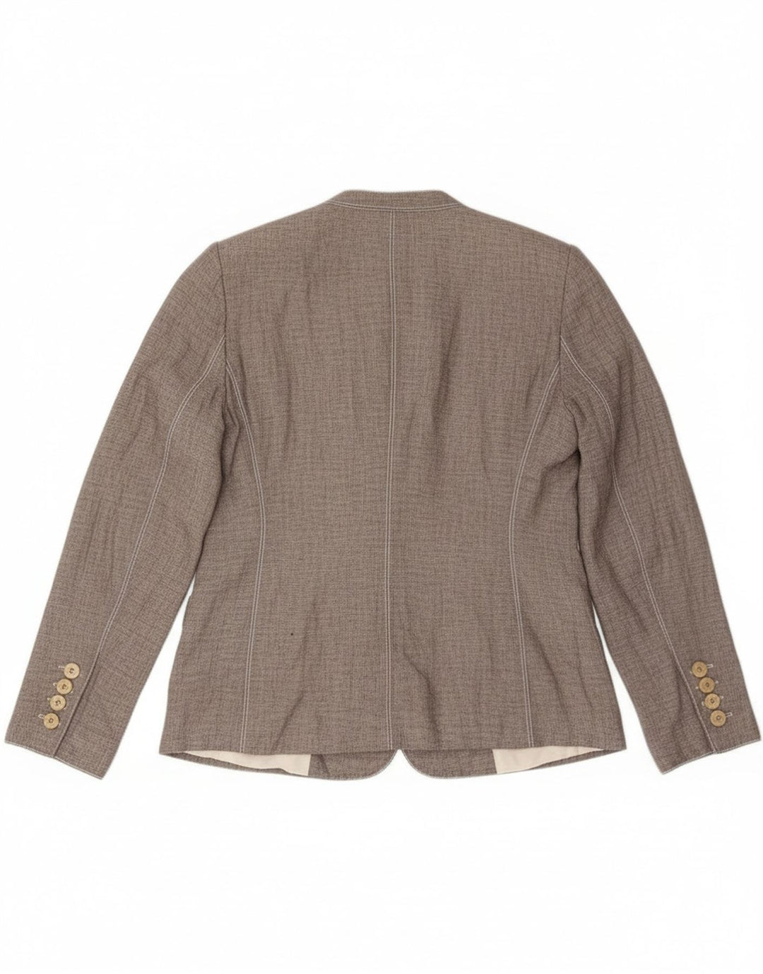 Armani Collezioni Veste Blazer 2 Boutons Femme IT 46 Grand Lin Gris