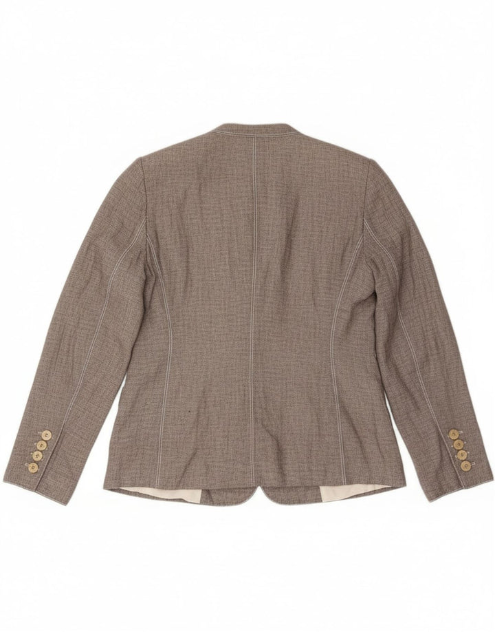 Armani Collezioni Veste Blazer 2 Boutons Femme IT 46 Grand Lin Gris