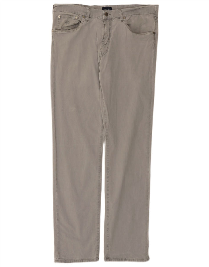 Gant Pantalon décontracté régulier pour hommes W34 L34 Gris