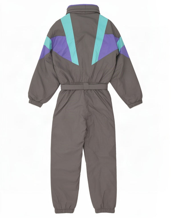 combinaison de ski vintage pour homme petit colorblock gris
