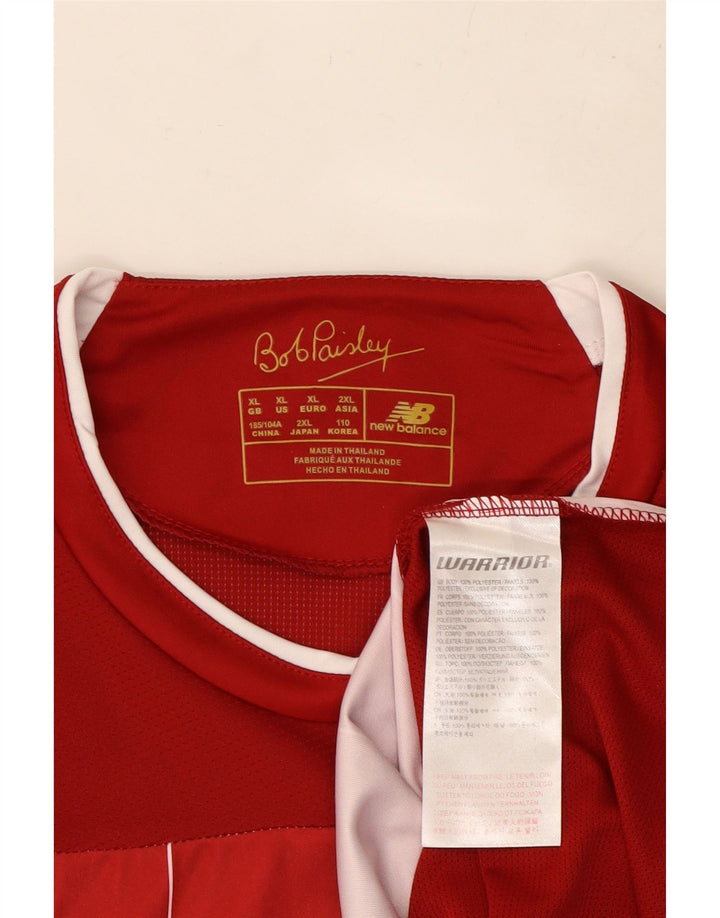 NEW BALANCE Haut en Jersey Graphique XL Rouge Rayé Polyester Homme