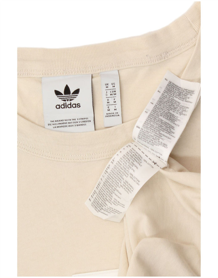 Adidas T-shirt pour homme en coton blanc cassé moyen