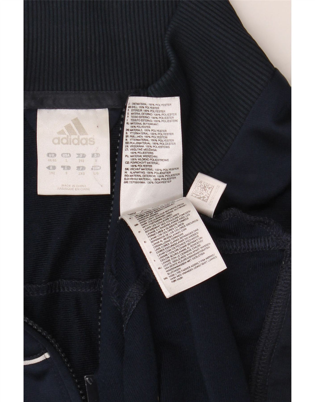 ADIDAS Veste de survêtement pour homme UK 44/46 Large Bleu Marine Polyester