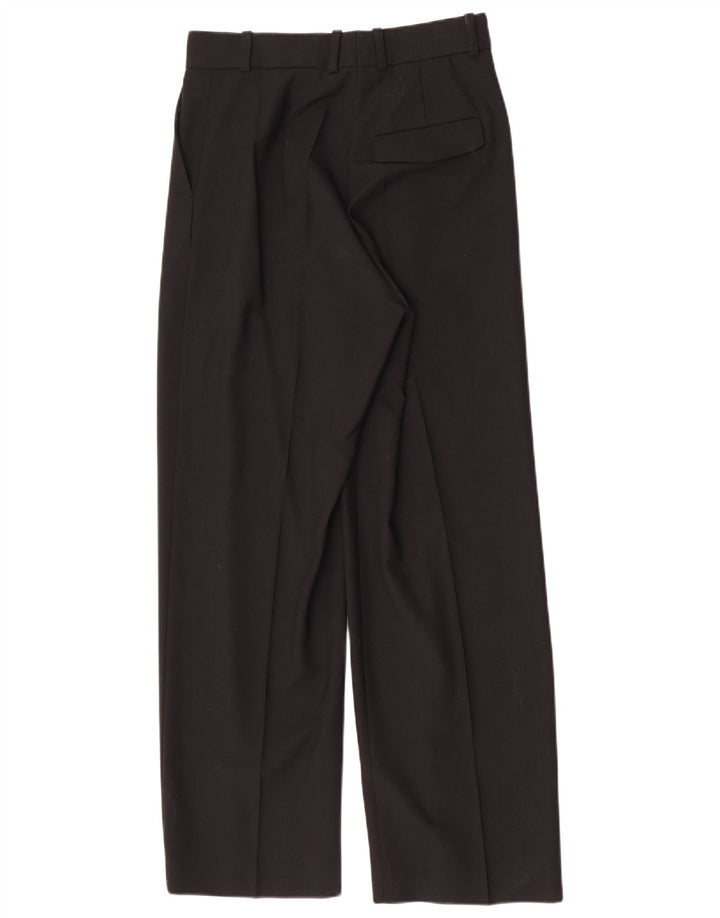 Pantalon de costume droit femme vintage EU 38 Moyen W28 L30 Polyester Noir